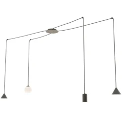 Emibig Pendellampa Fuji Stål Svart | Passande för 1x E14 - Max 10W, 1x GU10 - Max 10W, 2x GX53 - Max 10W
