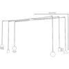 Emibig Pendellampa Fuji Stål Svart | Passande för 2x E14 - Max 10W, 2x GU10 - Max 10W, 2x GX53 - Max 10W