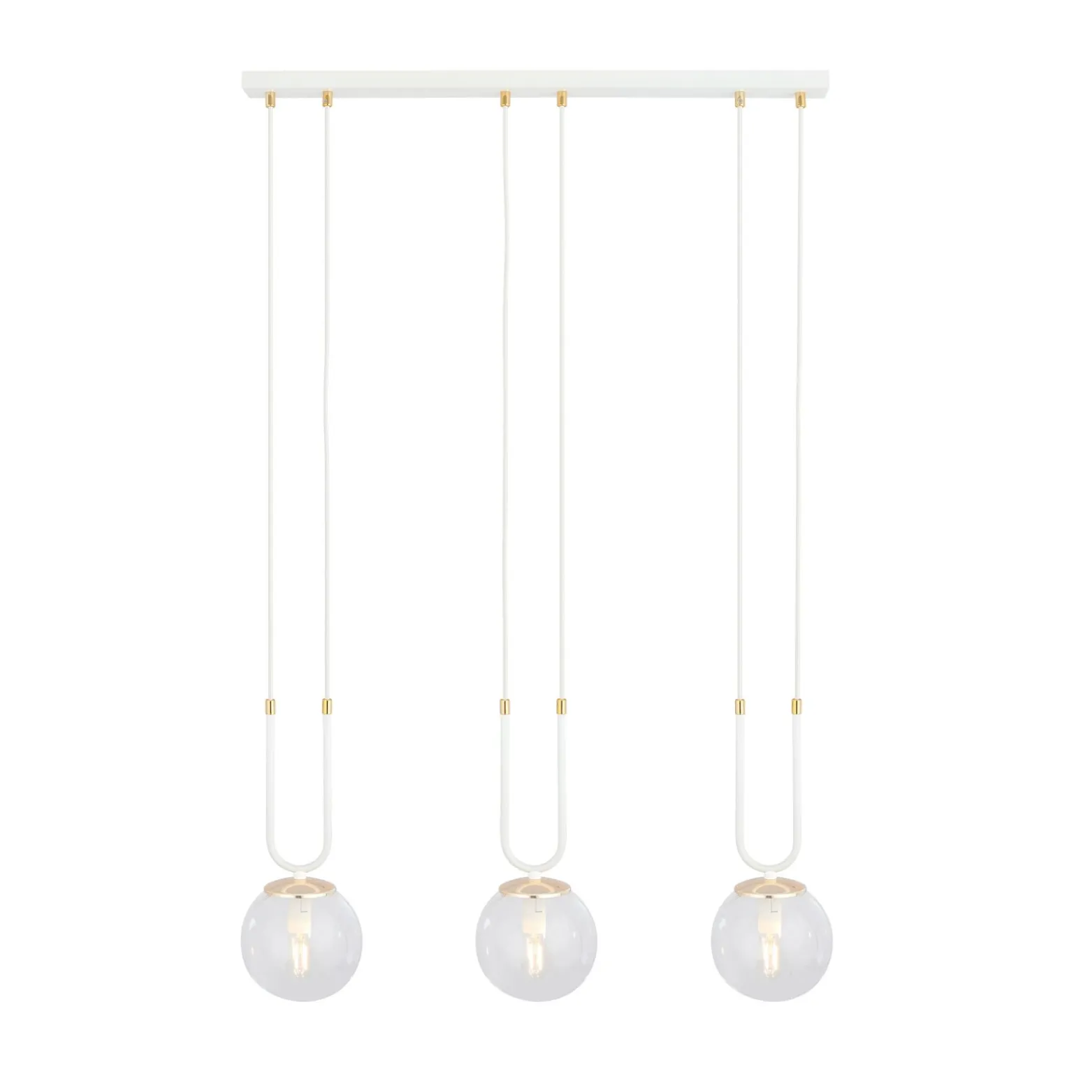 Emibig Pendellampa Glam Stål Vit | Passande för 3x E14 - Max 10W