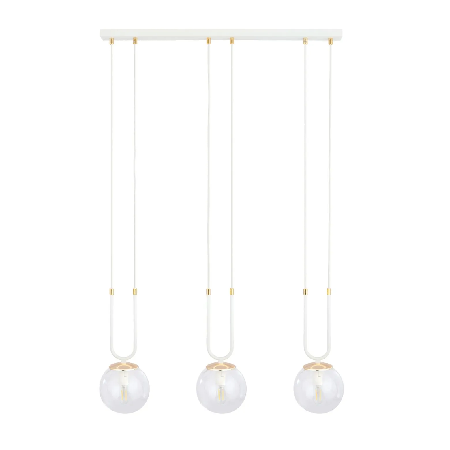 Emibig Pendellampa Glam Stål Vit | Passande för 3x E14 - Max 10W