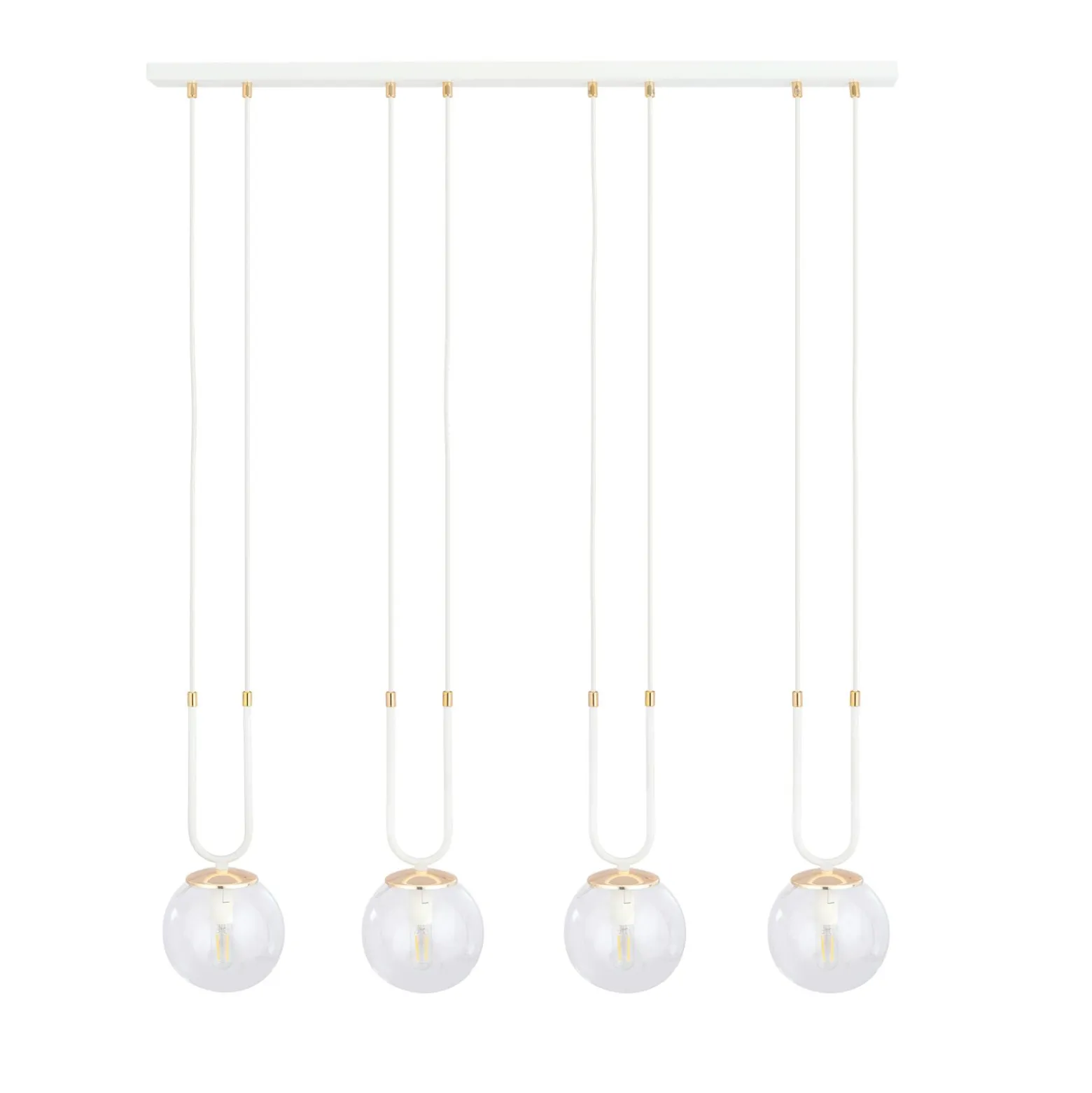 Emibig Pendellampa Glam Stål Vit | Passande för 4x E14 - Max 10W