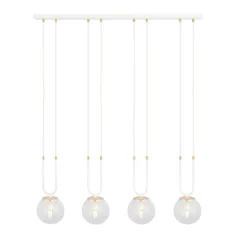 Emibig Pendellampa Glam Stål Vit | Passande för 4x E14 - Max 10W