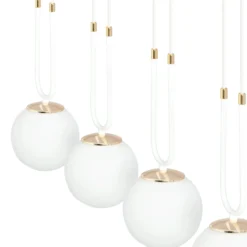 Emibig Pendellampa Glam Stål Vit | Passande för 4x E14 - Max 10W