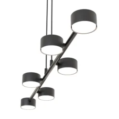 Emibig Pendellampa Megara Stål Svart | Passande för 6x GX53 - Max 12W