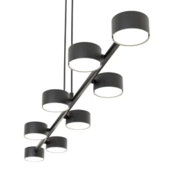 Emibig Pendellampa Megara Stål Svart | Passande för 8x GX53 - Max 12W