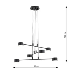 Emibig Pendellampa Modus Stål Svart | Passande för 6x GX53 - Max 12W
