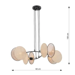 Emibig Pendellampa Motif Stål Svart | Passande för 4x E27 - Max 15W