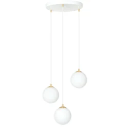 Emibig Pendellampa Royal Stål Vit | Passande för 3x E14 - Max 10W