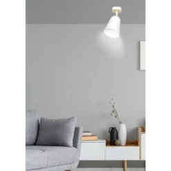 Emibig Taklampa Atlas Stål Vit | Passande för 1x E27 - Max 15W