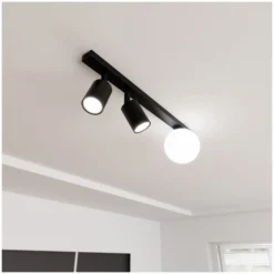 Emibig Taklampa Baster Stål Svart | Passande för 2x GU10 - Max 8W, 1x E14 - Max 10W