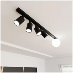 Emibig Taklampa Baster Stål Svart | Passande för 4x GU10 - Max 8W, 1x E14 - Max 10W
