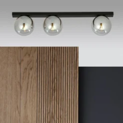 Emibig Taklampa Fit Stål Svart | Passande för 3x E14 - Max 10W