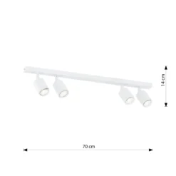 Emibig Taklampa Flash Stål Svart | Passande för 4x GU10 - Max 8W