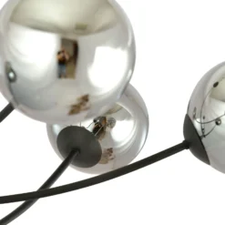 Emibig Taklampa Hunter Stål Svart | Passande för 6x E14 - Max 10W
