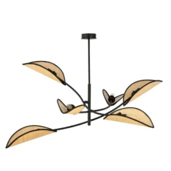 Emibig Taklampa Lotus Stål Svart | Passande för 6x E14 - Max 10W