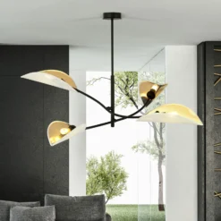 Emibig Taklampa Lotus Stål Svart | Passande för 4x E14 - Max 10W