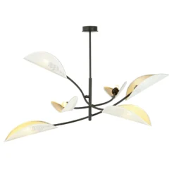 Emibig Taklampa Lotus Stål Svart | Passande för 6x E14 - Max 10W