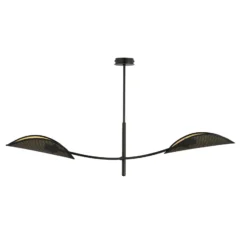 Emibig Taklampa Lotus Stål Svart | Passande för 2x E14 - Max 10W