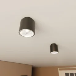 Emibig Taklampa Nano Stål Svart | Passande för 1x GU10 (AR111) - Max 12W