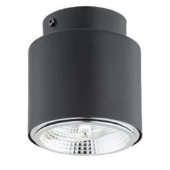 Emibig Taklampa Nano Stål Svart | Passande för 1x GU10 (AR111) - Max 12W