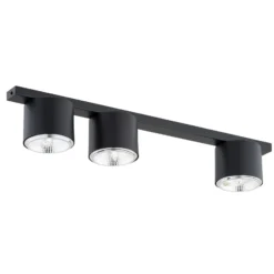 Emibig Taklampa Nano Stål Svart | Passande för 3x GU10 (AR111) - Max 12W