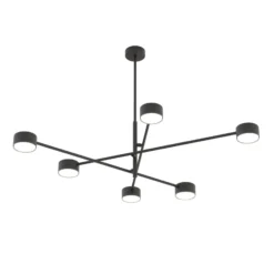 Emibig Taklampa Natsu Stål Svart | Passande för 6x GX53 - Max 12W