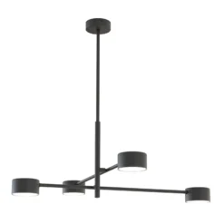 Emibig Taklampa Natsu Stål Svart | Passande för 4x GX53 - Max 12W