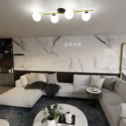 Emibig Taklampa Splendi Stål Svart | Passande för 4x E14 - Max 10W