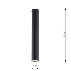 Emibig Taklampa Tecno Stål Svart | Passande för 1x GU10 - Max 8W
