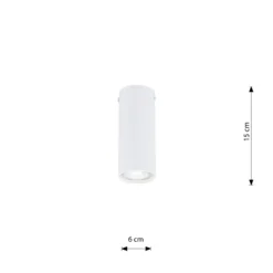 Emibig Taklampa Tecno Stål Vit | Passande för 1x GU10 - Max 8W