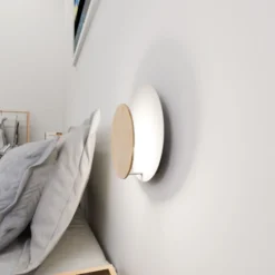 Emibig Vägglampa Cirkel Stål Vit | Passande för 1x G9 - Max 8W