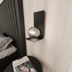 Emibig Vägglampa Form Stål Svart | Passande för 1x E14 - Max 10W