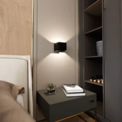 Emibig Vägglampa Frost Stål Svart | Passande för 1x G9 - Max 8W
