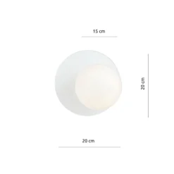 Emibig Vägglampa Oslo Stål Vit | Passande för 1x E14 - Max 10W