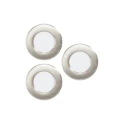 Flerpack 3x Eglo Infälld Spot Fueva 6 Plast Satin Nickel 11.1W 1350lm - 827-840-865 CCT