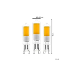 Flerpack 3x Eglo LED Capsule G9 Klar 6W 200lm - 830 Varm Vit | Ersättare 15W