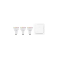 Flerpack 3x Eglo LED Spot GU10 4.9W 420lm - 827-865 Justerbar Vit + RGB | Zigbee Dimbar - Ersättare 40W
