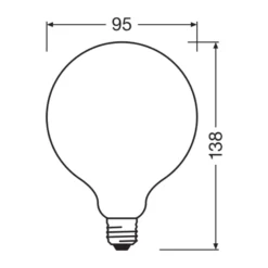 Flerpack 6x Ledvance LED Classic E27 Globe Matt 11W 1521lm - 827 Extra Varm Vit | Dimbar - Ersättare 100W