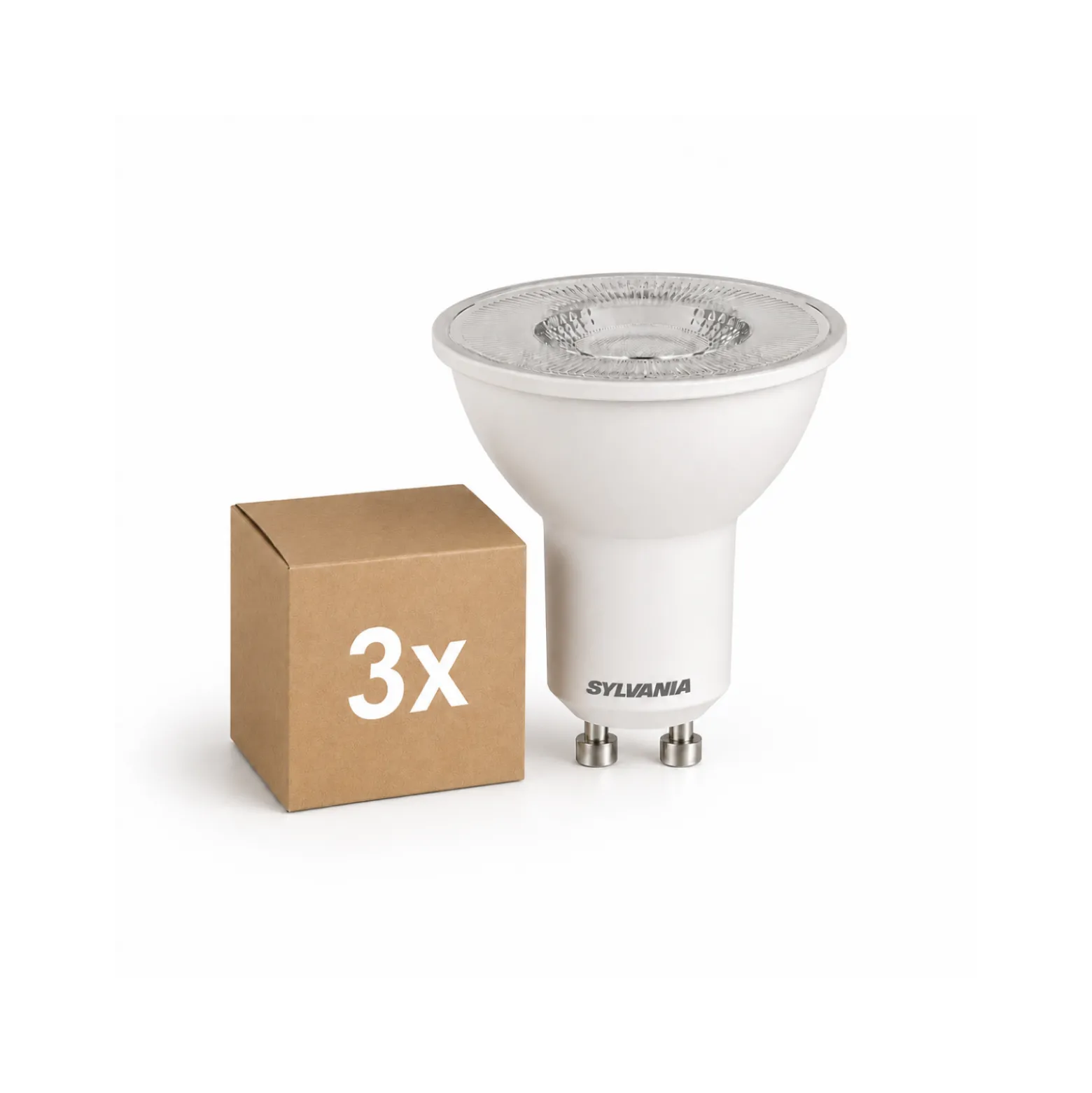 Flerpack 3x Sylvania RefLED ES50 LED Spot GU10 PAR16 345lm 36D - 830 Varm Vit | Ersättare 35W