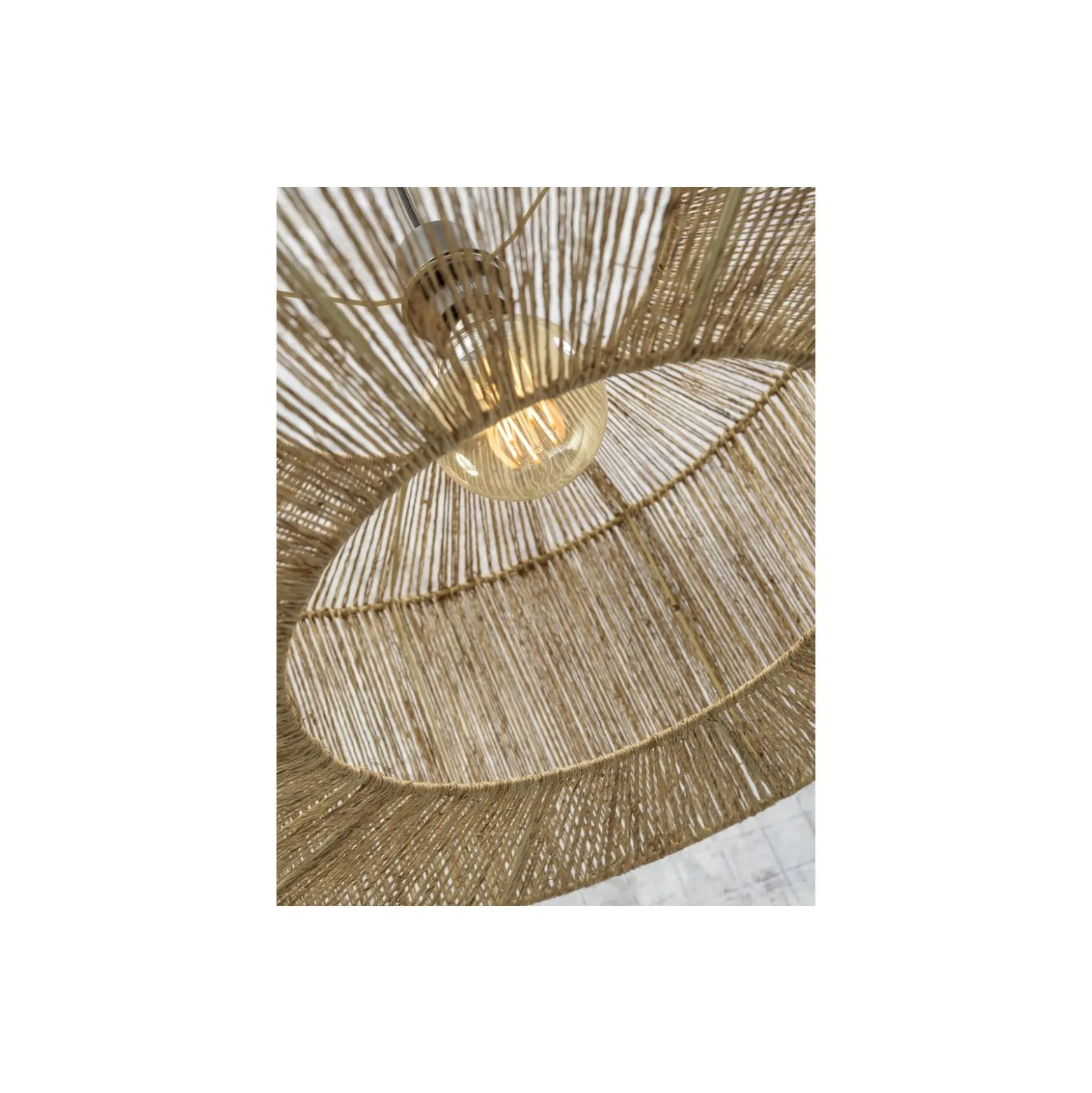 Good&Mojo Golvlampa Iguazu Textil Brun | Passande för 1x E27