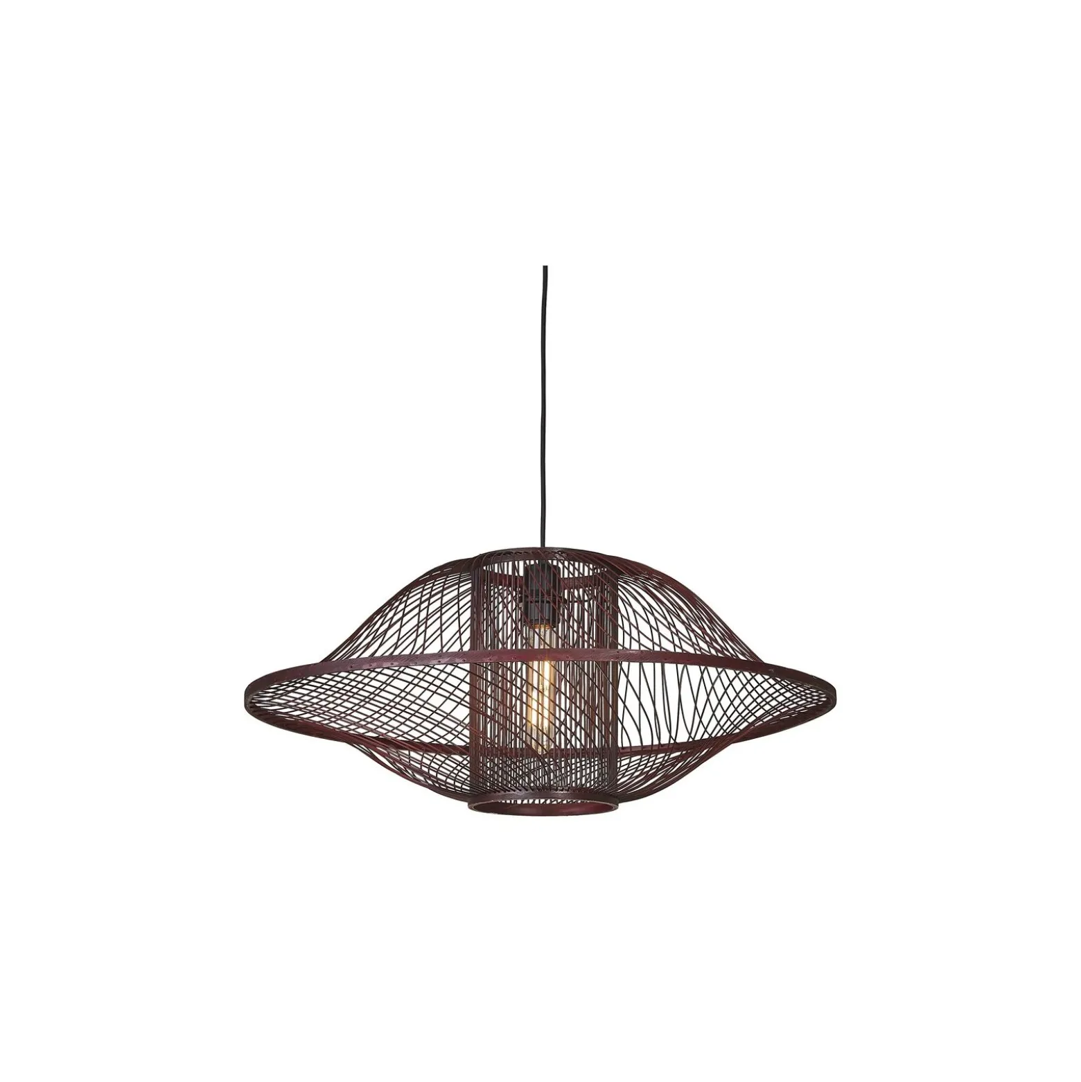 Good&Mojo Pendellampa Maui Bambu Burgundy L | Passande för 1x E27