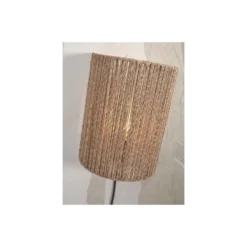 Good&Mojo Vägglampa Iguazu Jute Brun L | Passande för 1x E27