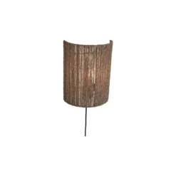 Good&Mojo Vägglampa Iguazu Jute Brun L | Passande för 1x E27