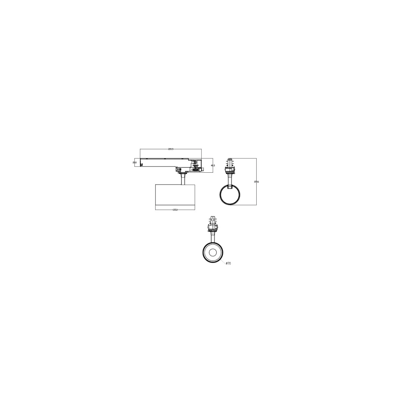 Interlight LED-skenbelysning Sense Svart 15W 1150lm 24D - 922-965 Justerbar Vit | incl. AI Sensor