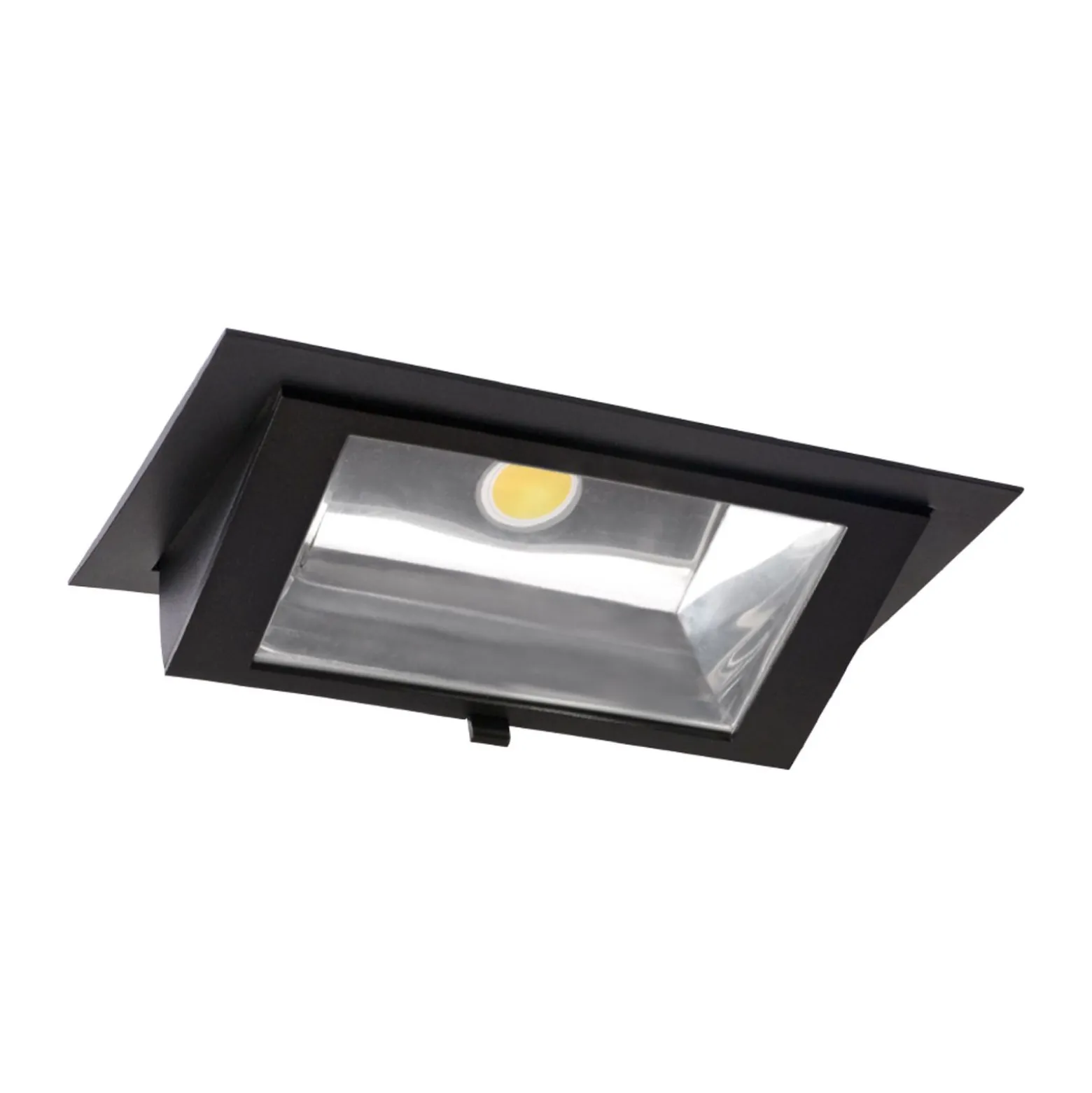 LED Downlight Wallwasher Wally Maxi Svart 46W 6050lm 70x75D - 830 Varm Vit - 238x145mm