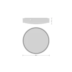 Ledvance Bulkhead Runda Nöd UV-Resistant Svart 20.5W 2300lm - 840 Kallvit | IP65 - Rörelsesensor, Ljussensor