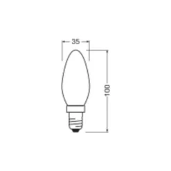 Ledvance Classic LED E14 Kronljus Matt 3.4W 470lm - 827 Extra Varm Vit | Ersättare 40W