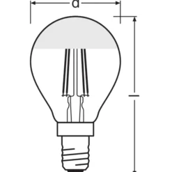 Ledvance Classic LED E14 Päron Filament Klar 4W 350lm - 827 Extra Varm Vit | Ersättare 35W