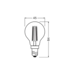 Ledvance Classic LED E14 Päron Filament Klar 3.4W 470lm - 827 Extra Varm Vit | Ersättare 40W
