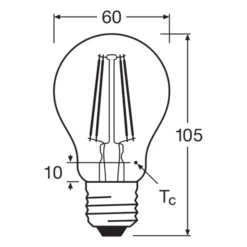 Ledvance Classic LED E27 Päron Filament Klar 7.5W 1055lm - 840 Kallvit | Ersättare 75W